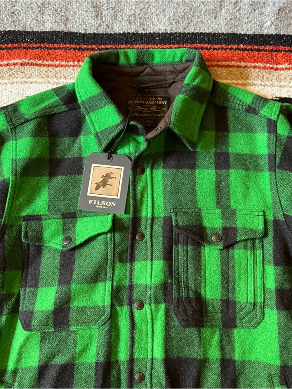 Filson "Acid Plaid" Mackinaw Wool Jac Shirt | Rare Limited Edition - Picture 3 of 16